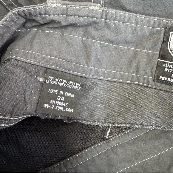 Kuhl Renegade Hiking Shorts Gray Men's Size W34 Rip-Stop Utility Outdoors UPF-50 - Picture 9 of 12